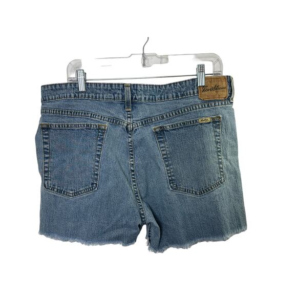 Levi's Light Rinse Cut Off Jean Denim Shorts Junior Size 17 - Picture 5 of 5